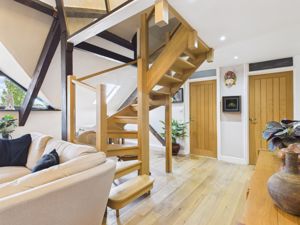 Oak staircase to Mezzanine level- click for photo gallery